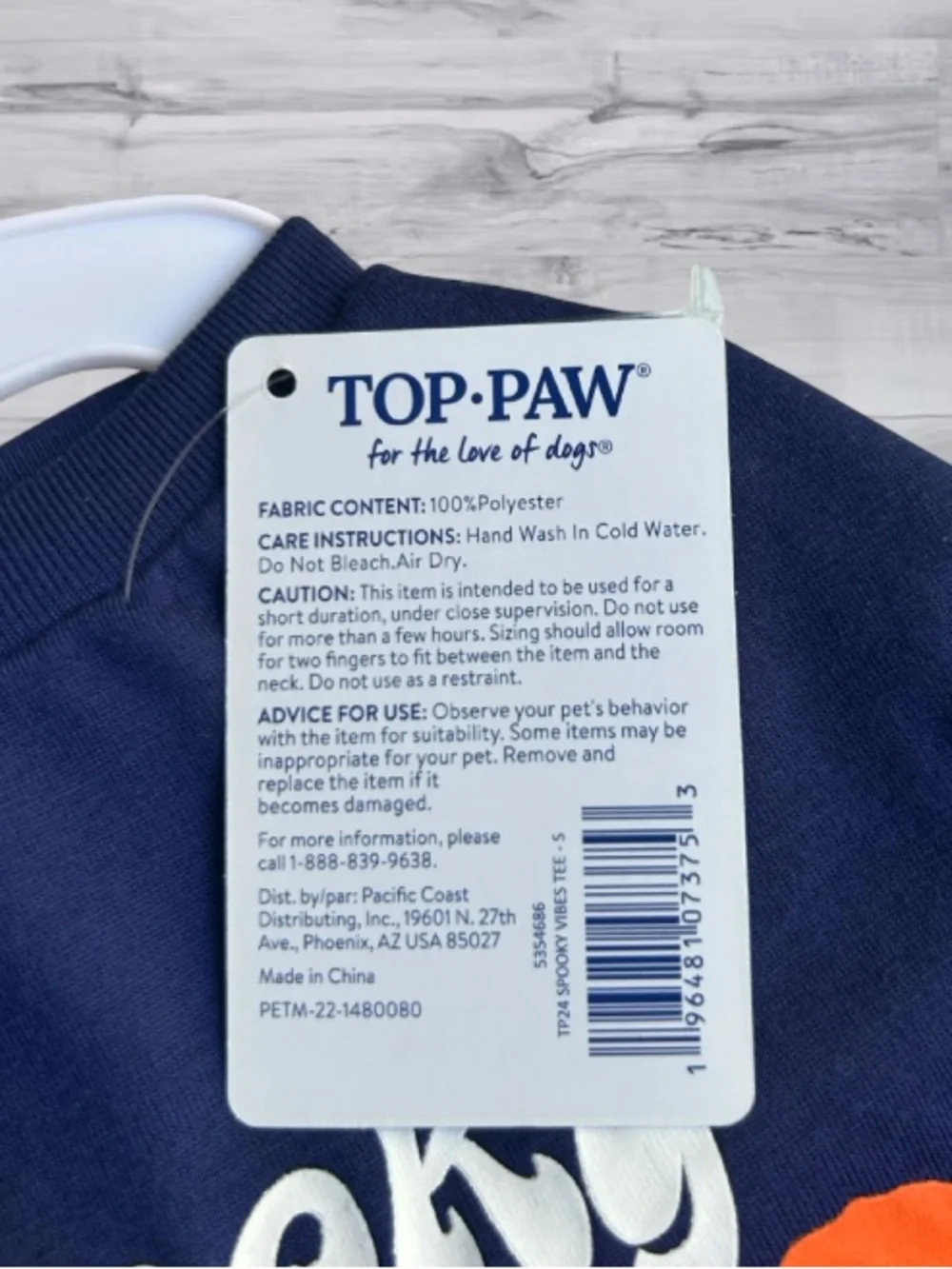 🆕☠️ Spooky Vibes Dog T-Shirt Top Paw Small NWT🦴